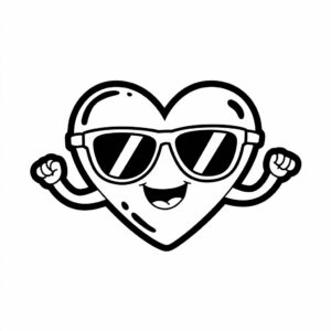 disegno di un cuore da colorare