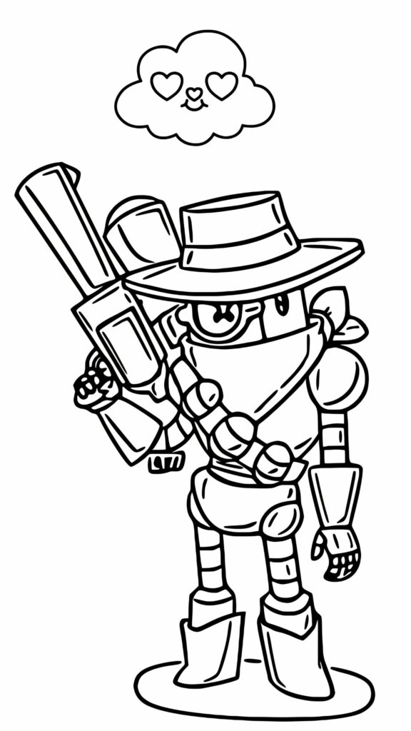 coloriage brawl stars colt