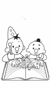 bumba jarig kleurplaat