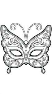 carnaval masker kleurplaat