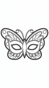 carnaval maskers kleurplaat