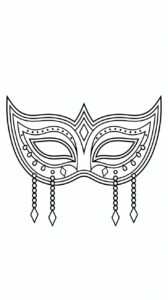 carnaval maskers kleurplaten