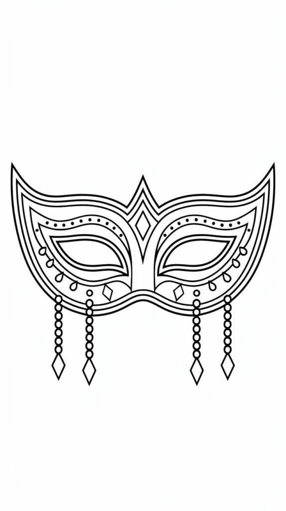 maschere da colorare e stampare di carnevale