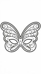 carnavals masker kleurplaat