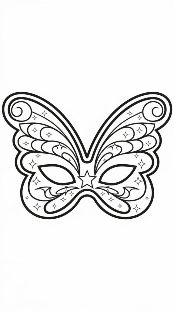 maschere da stampare e colorare di carnevale