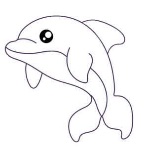 coloriage a imprimer dauphin