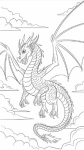 draak kleurplaat printen