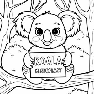 een koala kleurplaat