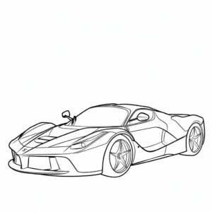 disegno ferrari da colorare e stampare