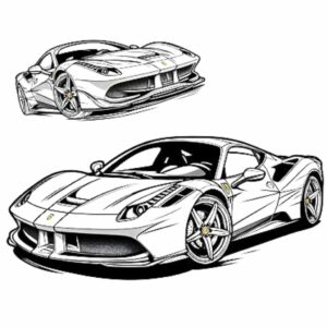 disegni da colorare di ferrari