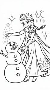 dessin coloriage la reine des neiges