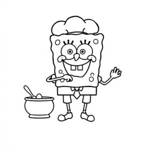bob esponja para colorir