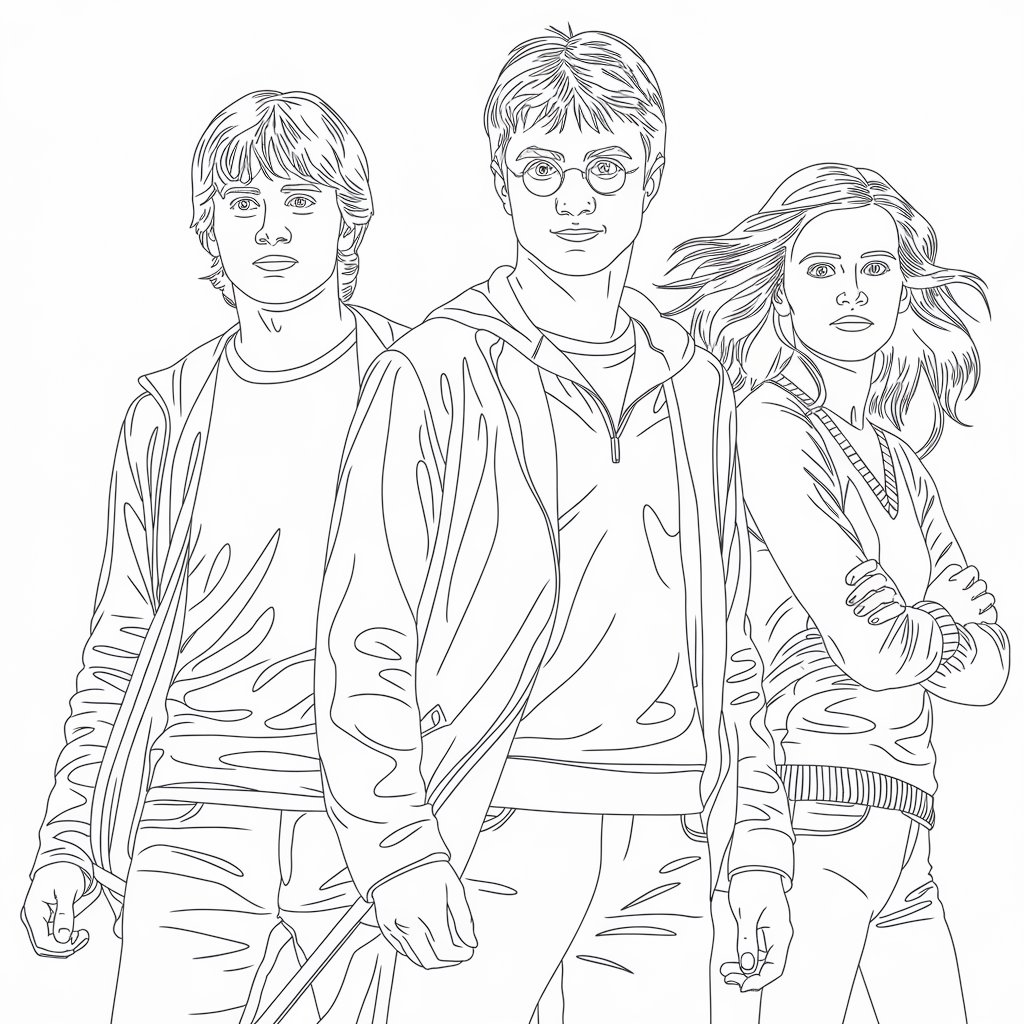 harry potter coloring in pages