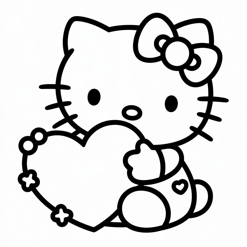 coloring pages hello kitty