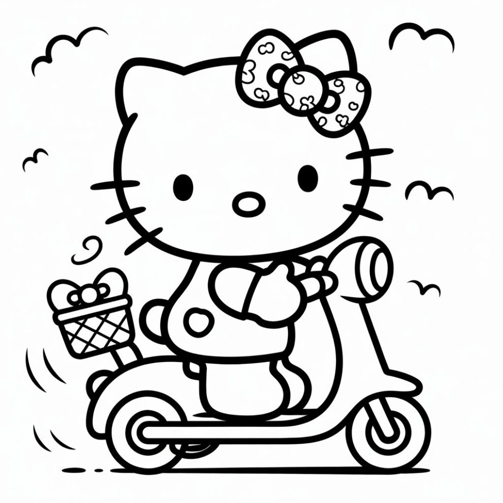 hello kitty coloring pages printable