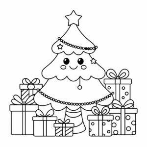 hoe teken je een kerstboom