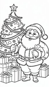 kerstboom kleurplaat