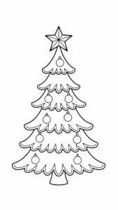 kerstboom tekenen makkelijk