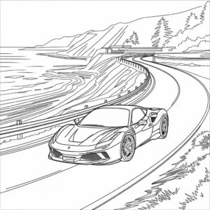 disegni da colorare delle ferrari