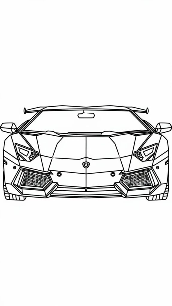coloriage lamborghini aventador imprimer