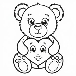 cuore da stampare e colorare