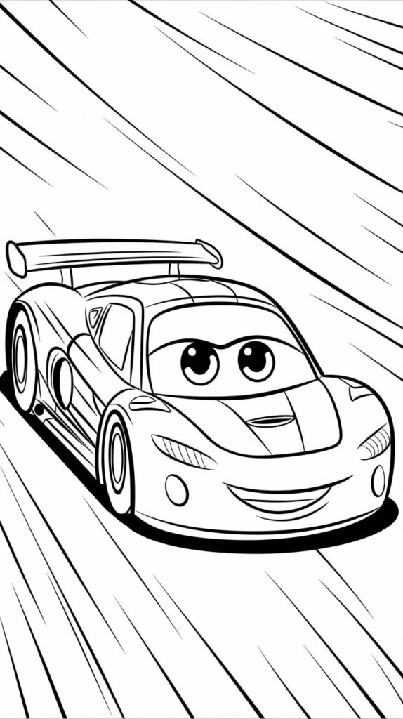 race car coloring book pages