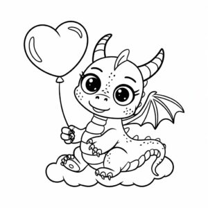 kleurplaat chinese draak