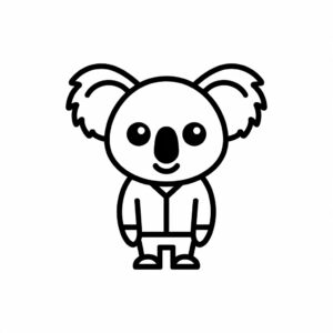 kleurplaat dieren koala