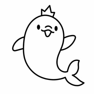 coloriage dauphin sirene