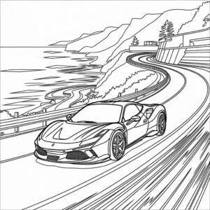 ferrari disegno da colorare