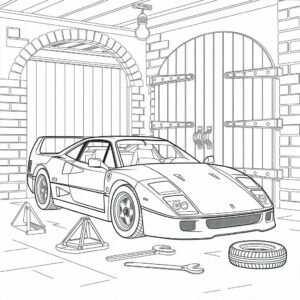 disegni ferrari da colorare