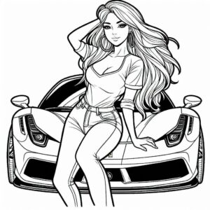 disegno da colorare ferrari