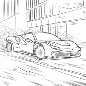 disegno ferrari f1 da colorare