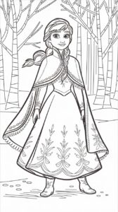 coloriage anna la reine des neiges