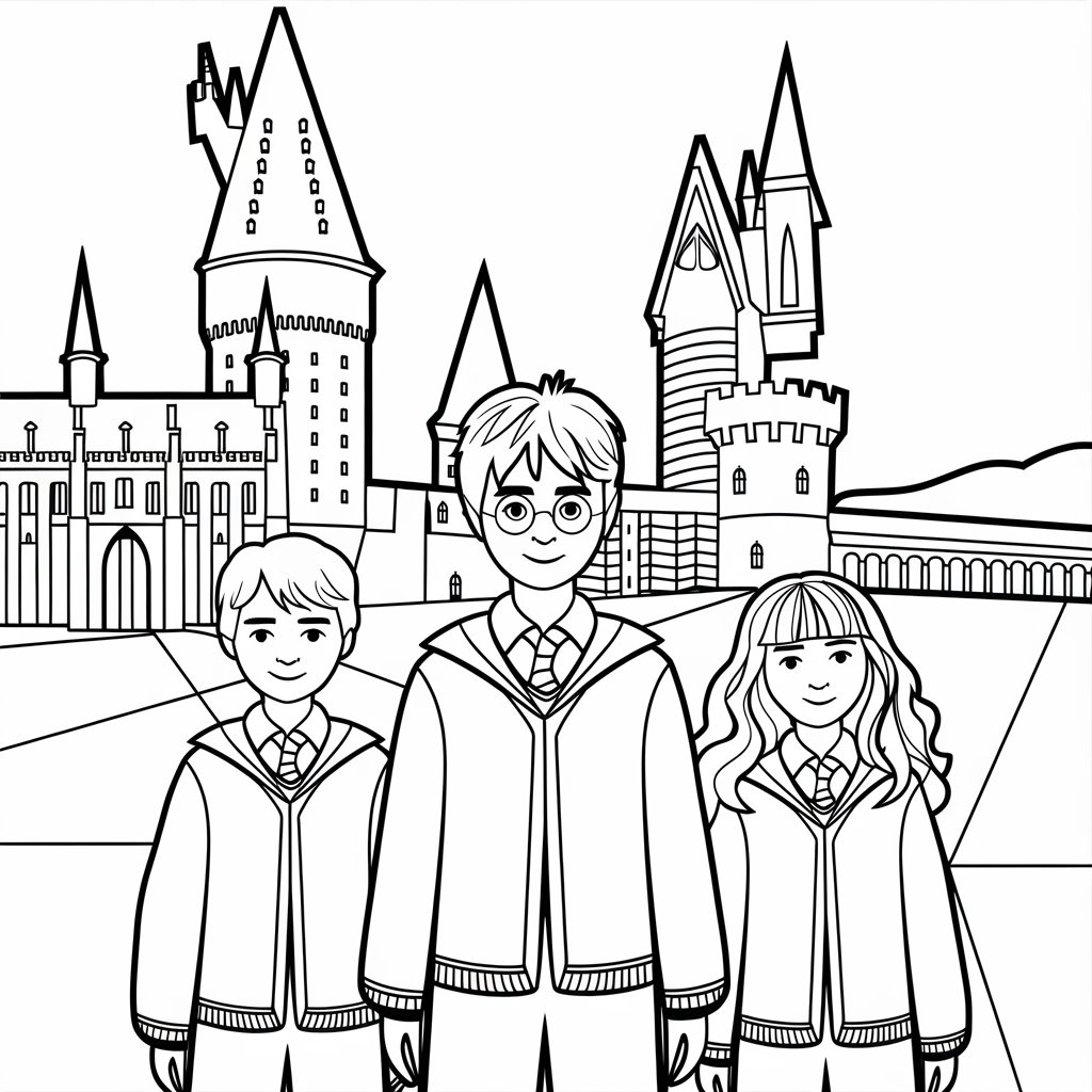 harry potter coloring page