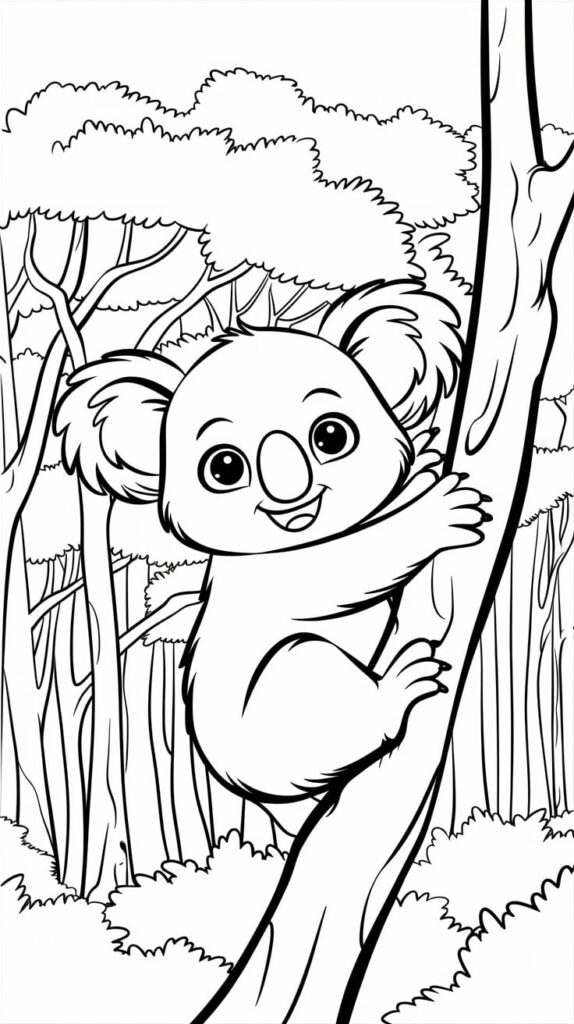 kleurplaat koala