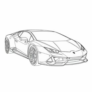 coloriage de lamborghini aventador a imprimer