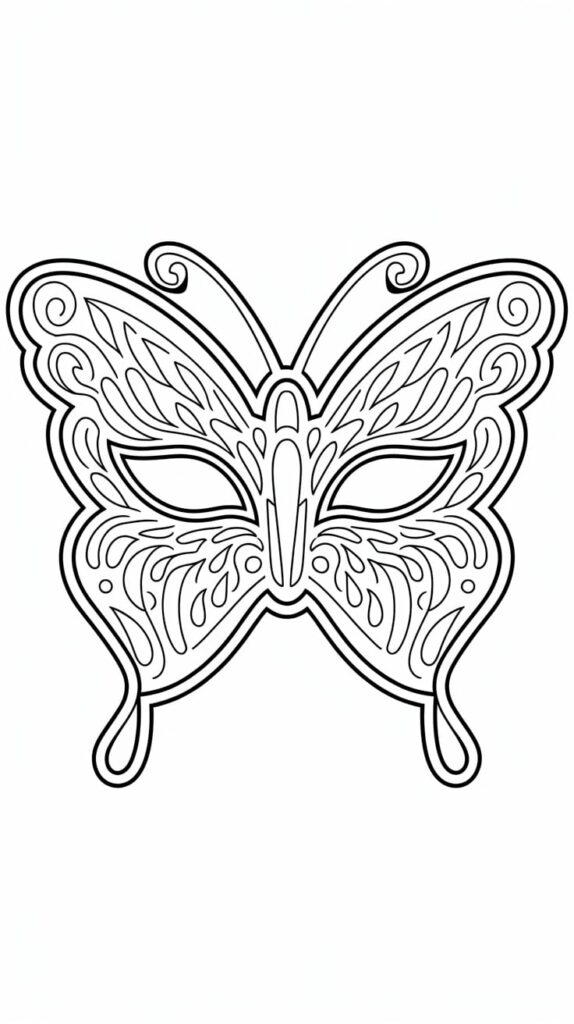 stampa e colora maschere di carnevale