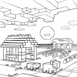 kleurplaat minecraft creeper