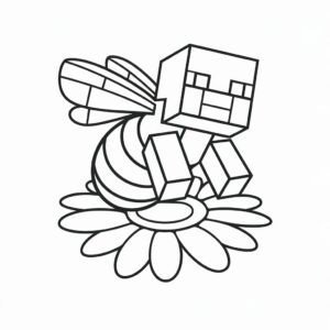 kleurplaat minecraft logo
