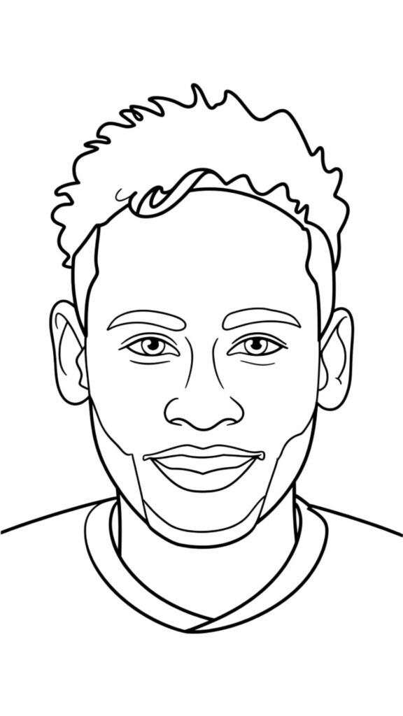 kleurplaat neymar brazilie