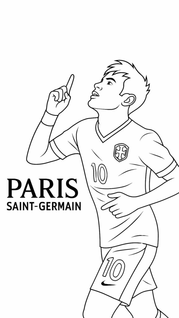 kleurplaat neymar jr