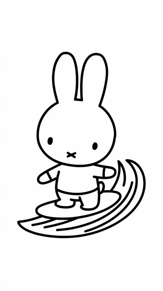 kleurplaat nijntje zomer