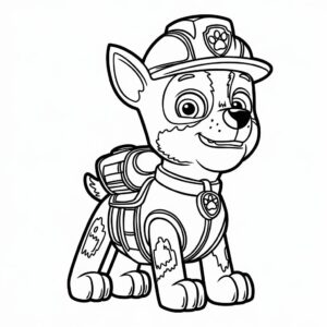 kleurplaat paw patrol alle pups