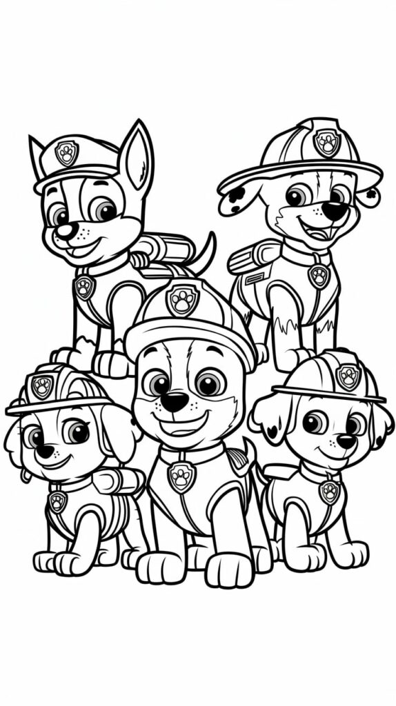 kleurplaat paw patrol auto