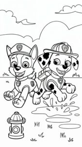 coloring page paw patrol