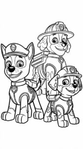 marshall paw patrol color page
