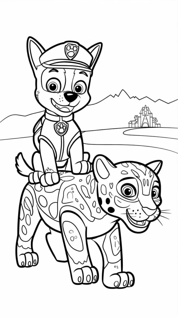 kleurplaat paw patrol verjaardag