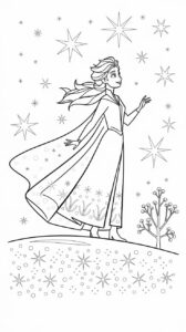 coloriage la reine des neige a imprimer