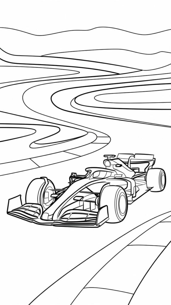 free coloring pages race cars